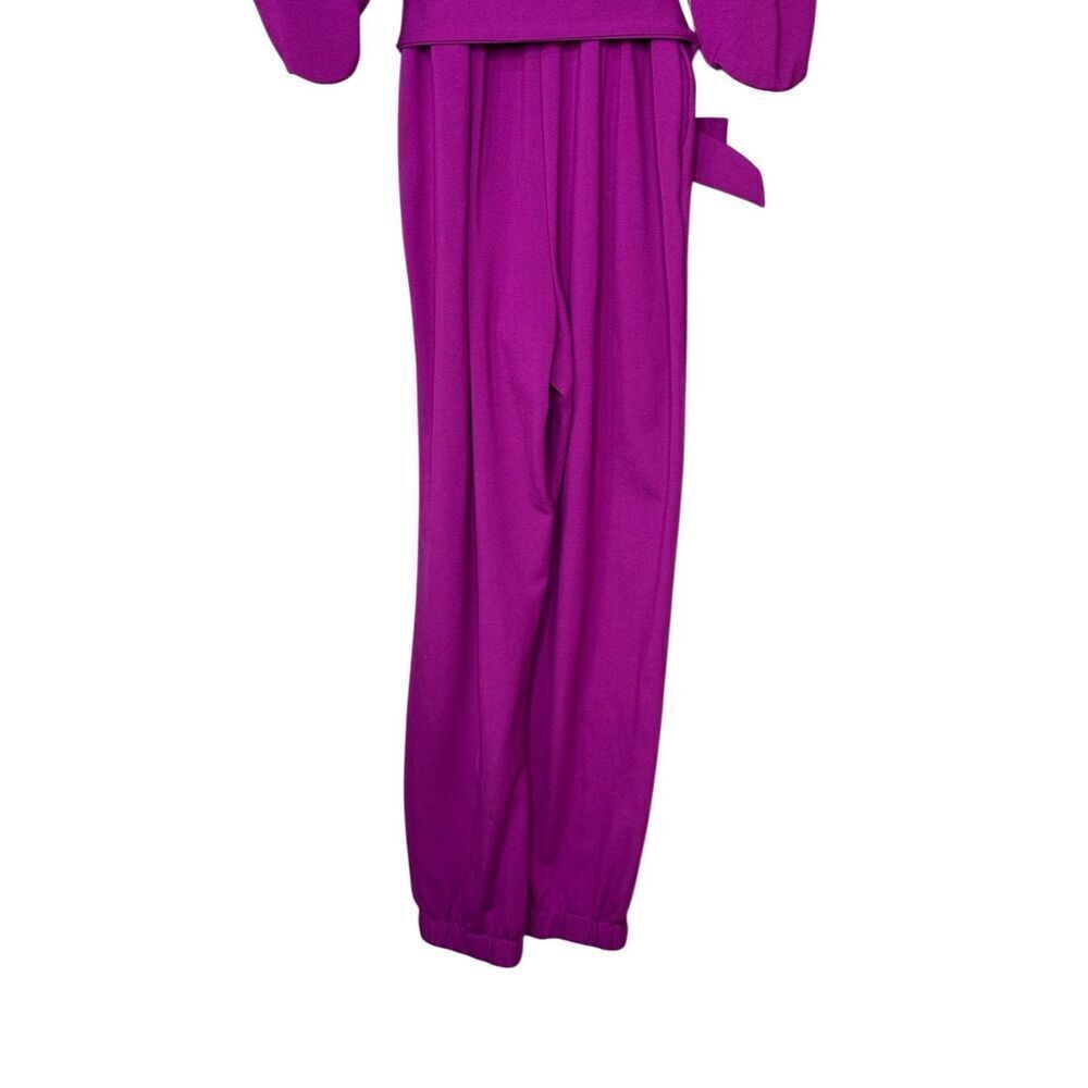 INC International purple V neck bishop sleeve jumpsuit size M - Picture 10 of 16